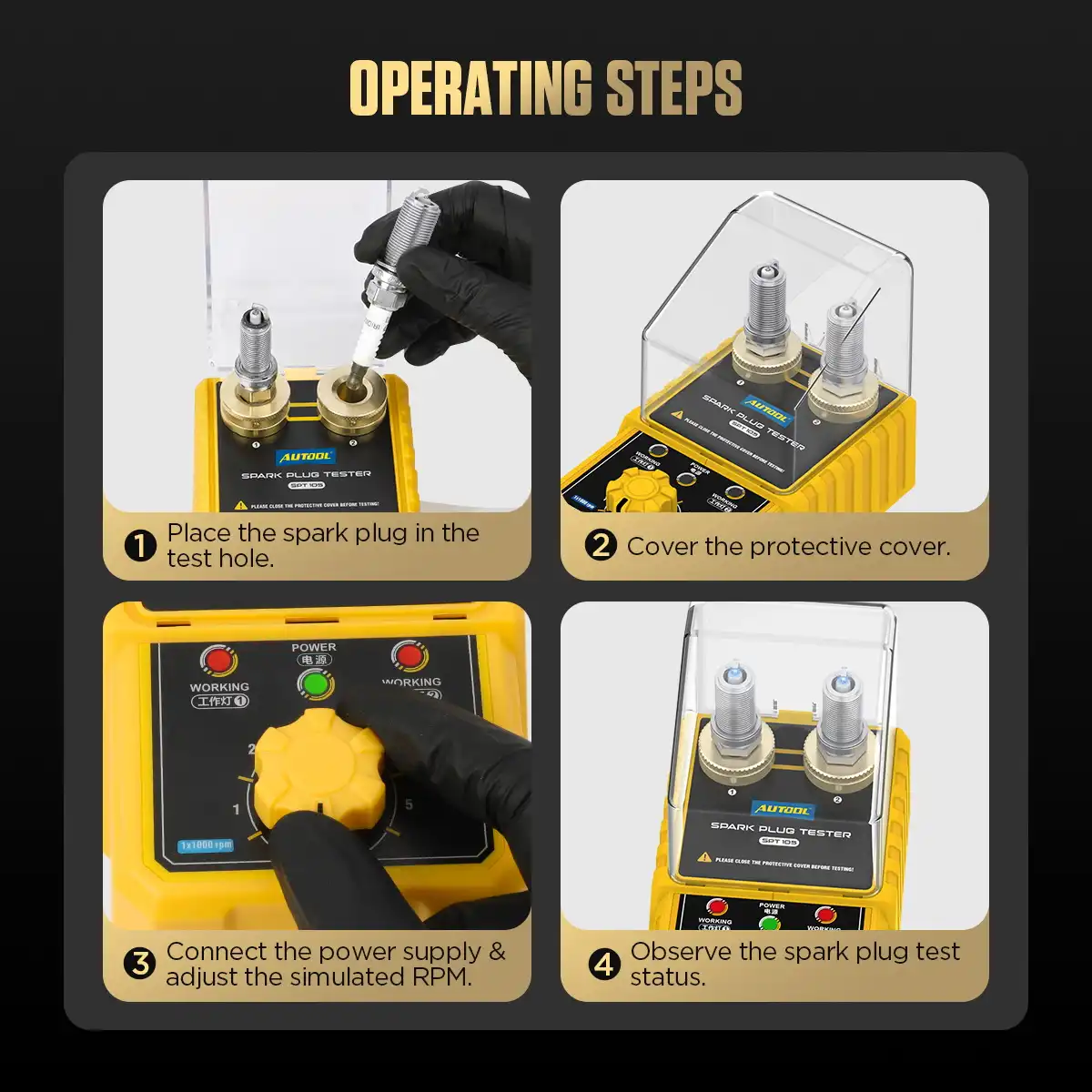 AUTOOL SPT-101 Çalışma Adımları