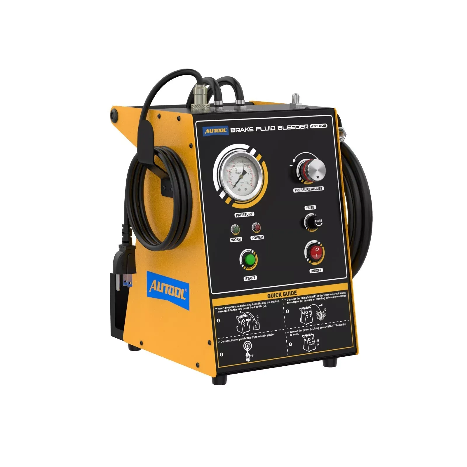 AUTOOL AST603 Titreşimli Fren Hidrolik Tahliye Cihazı - Görsel 2