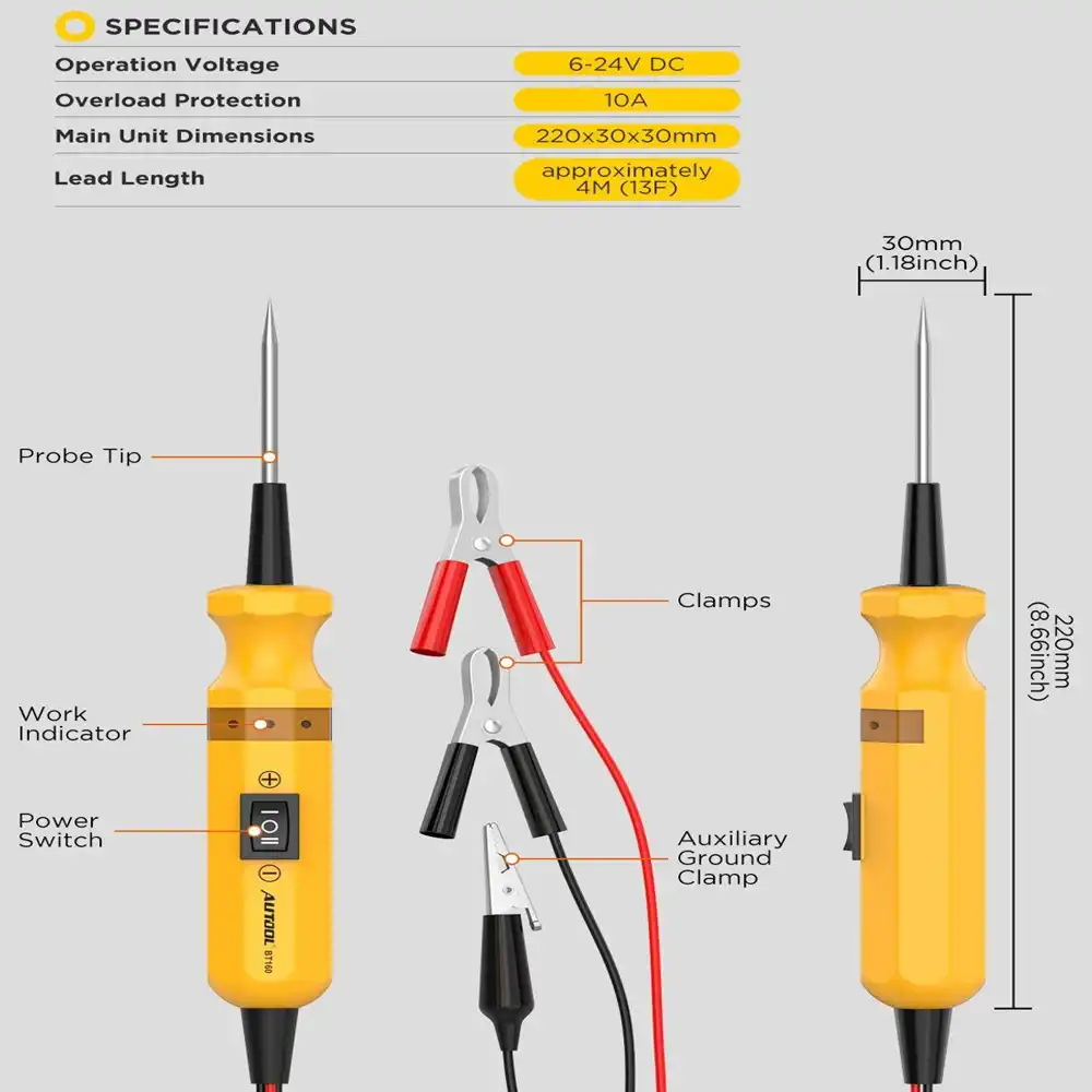 Autool BT160 Devre ve Tesisat Test Kontrol Cihazı - 5
