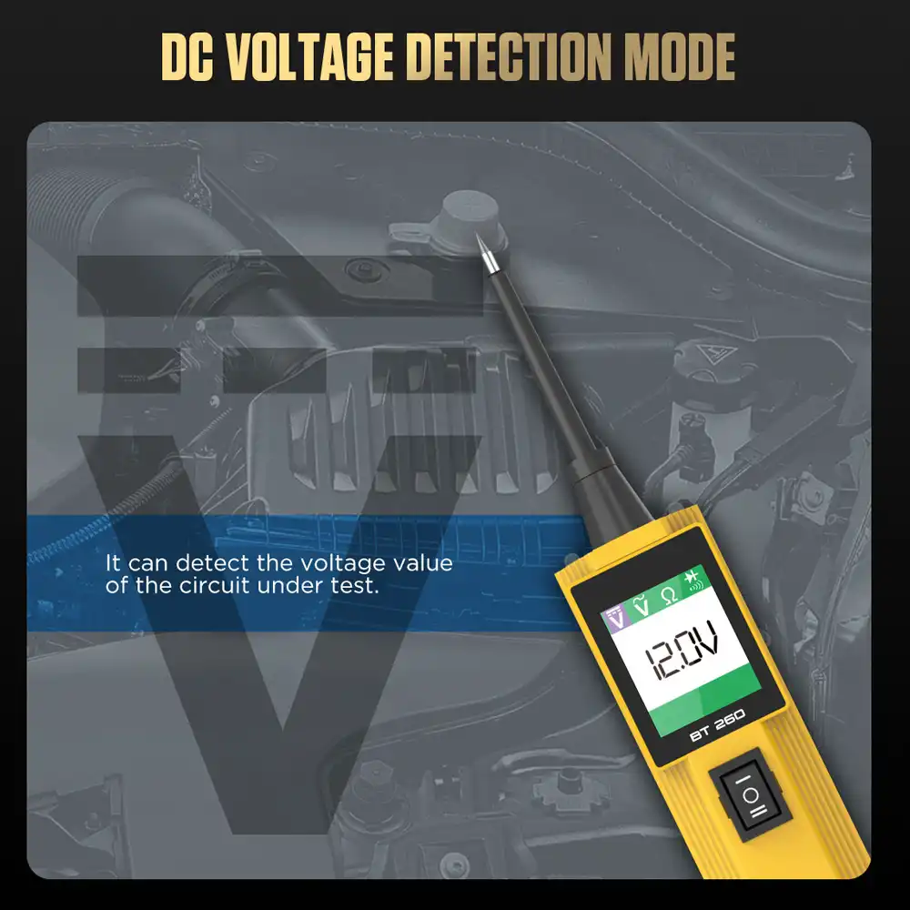 AUTOOL BT260 DC Voltaj Algılama Modu