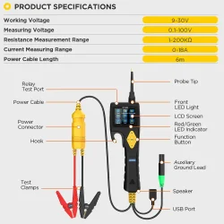 Autool BT280 Devre ve Tesisat Test Kontrol Cihazı - 4