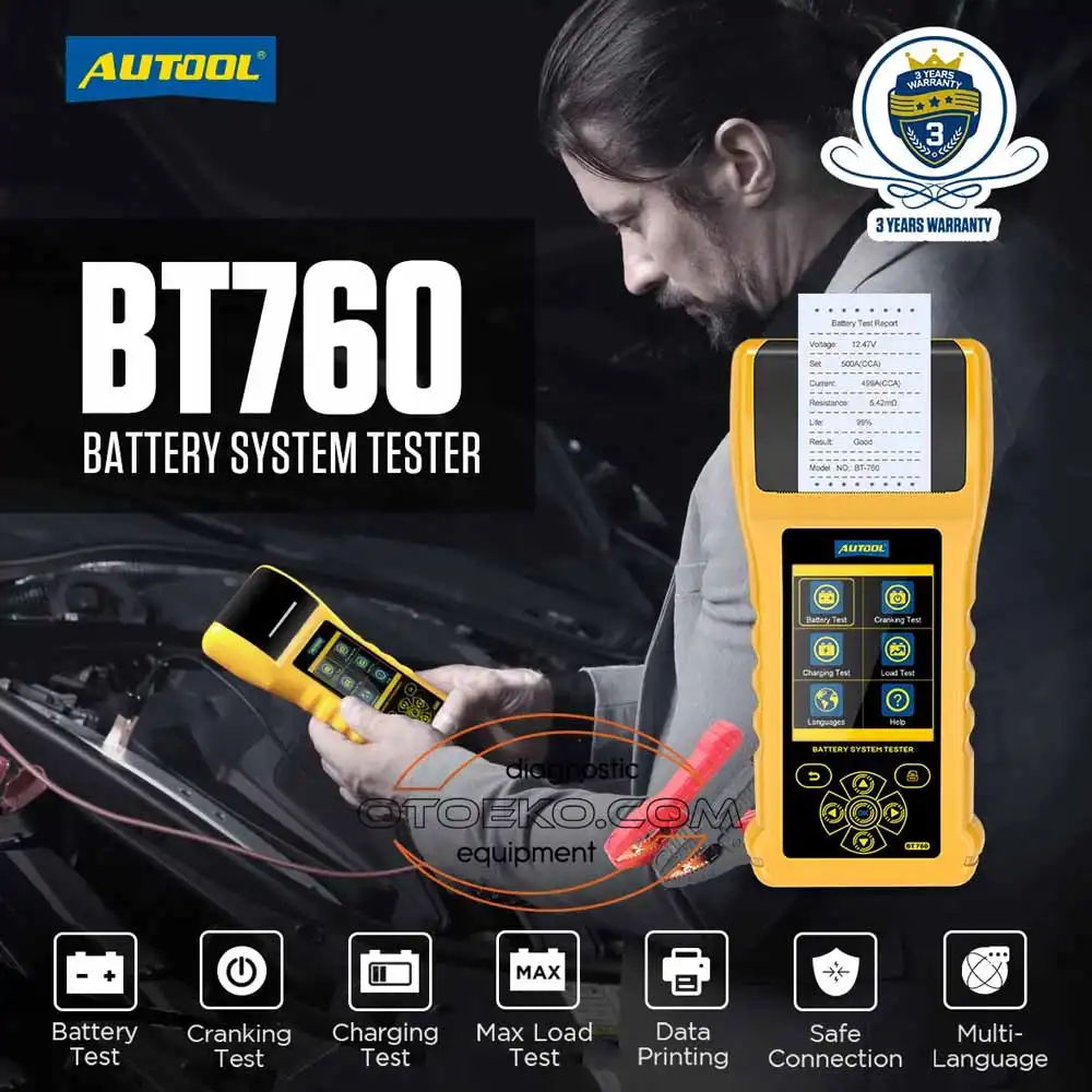 Autool BT760 Akü Test ve Teşhis Cihazı / Yazıcılı - 7