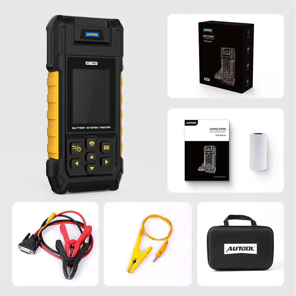 Autool BT960 Akü Test ve Teşhis Cihazı / Yazıcılı + EV Dahil - 6