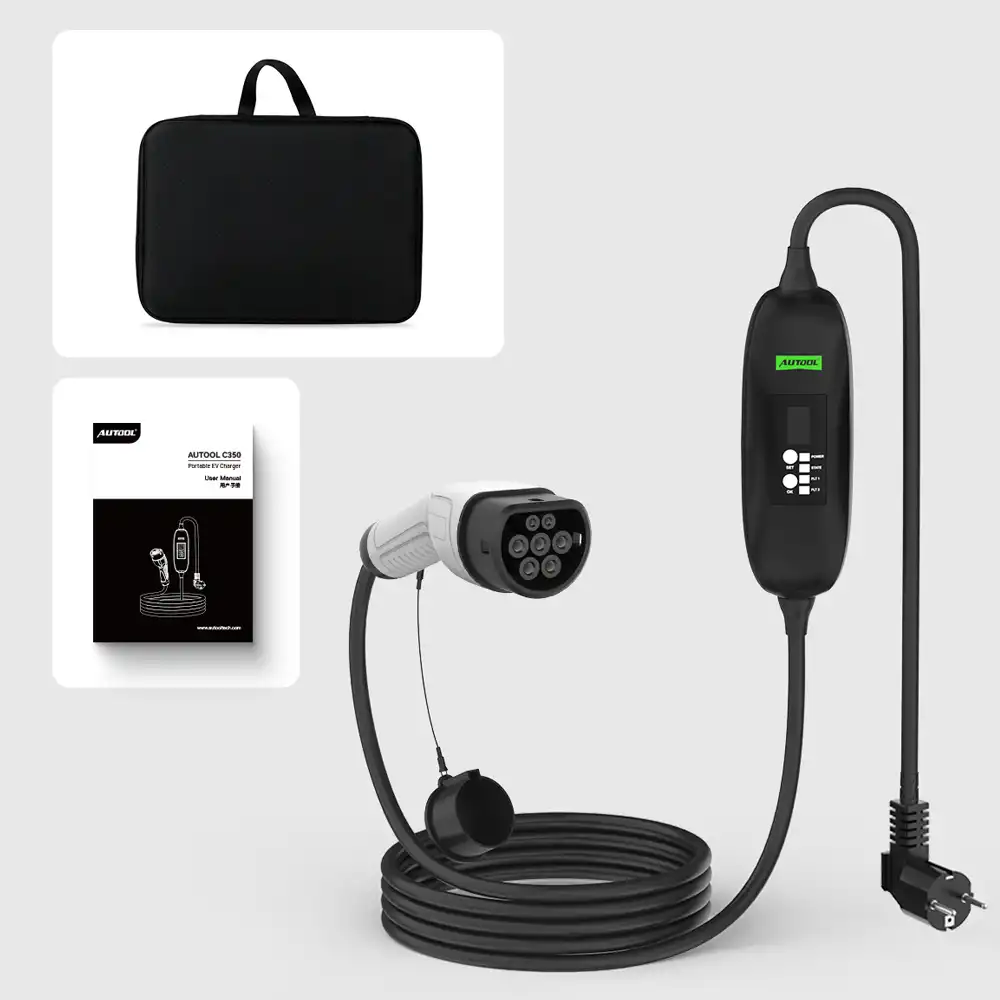 Autool C350 Taşınabilir Elektrikli Araç EV Şarj Cihazı / IP65 - 6