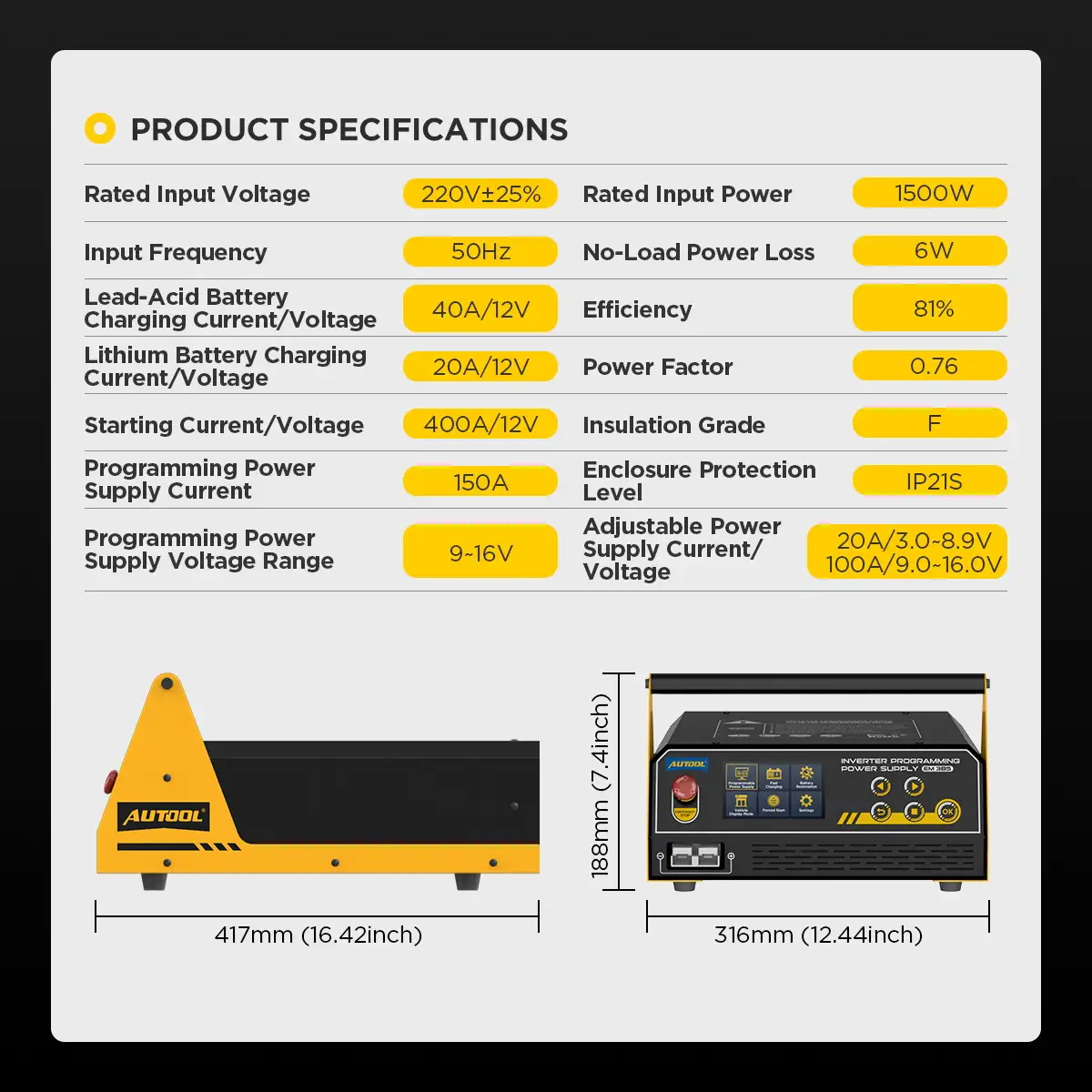 Autool EM385 ECU Programlama ve Akü Şarj Cihazı | 3'ü 1 Arada Profesyonel / Türkçe - 6