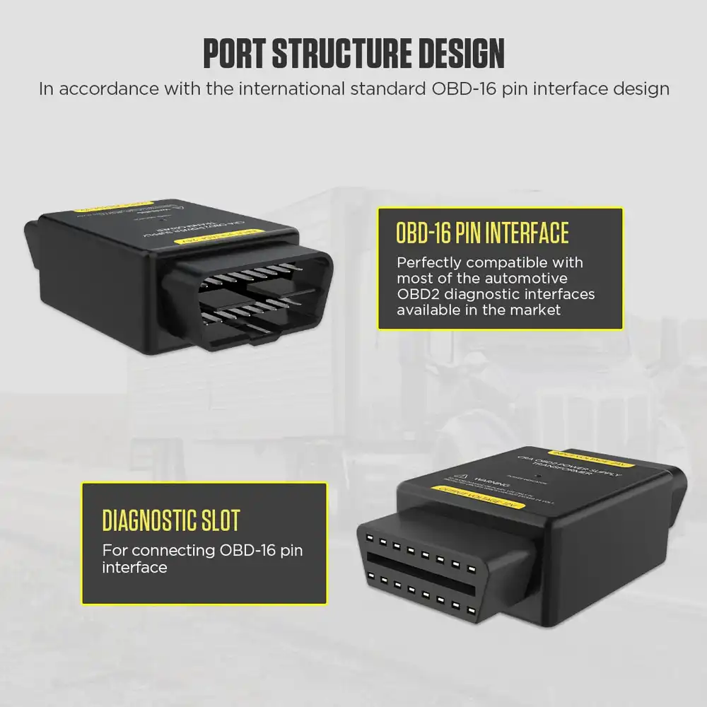 Autool Launch OBD2 24/12 Volt Dönüştürücü OBD-16 Pin Arayüzü