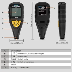 Autool TG501 Oto Boya Kalınlık Ölçme Cihazı - 5