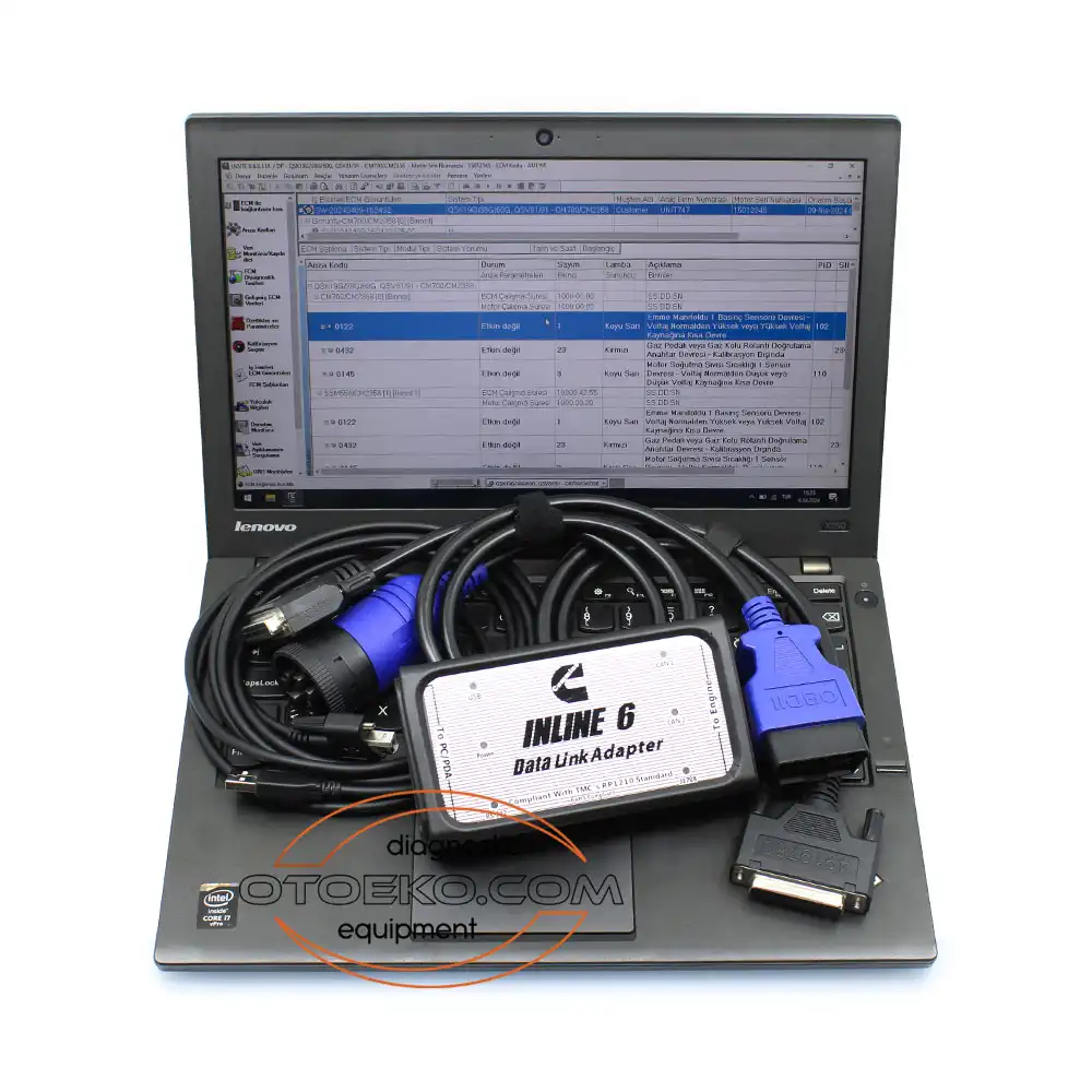 Cummins inline 6 Arıza Tespit Cihazı + Laptop