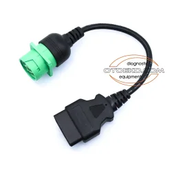 J1939 9 Pin - Obd2 Dönüştürücü Kablo Soketi / Dişi - Yeşil - 2