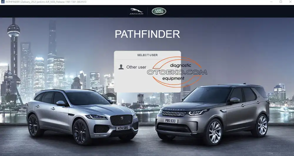 JLR Pathfinder Yazılım Ekranı