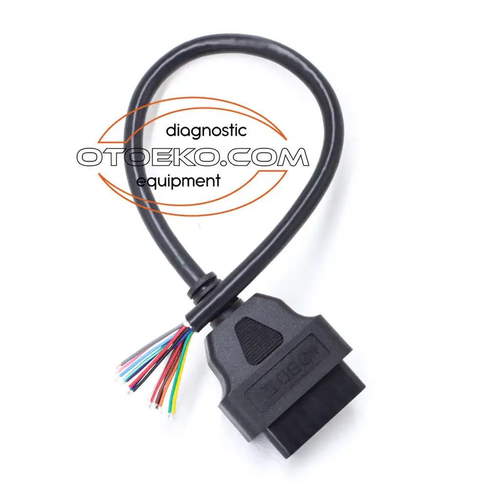 Obd2 16 Pin Ucu Açık Dişi Uzatma Kablosu / 30 CM