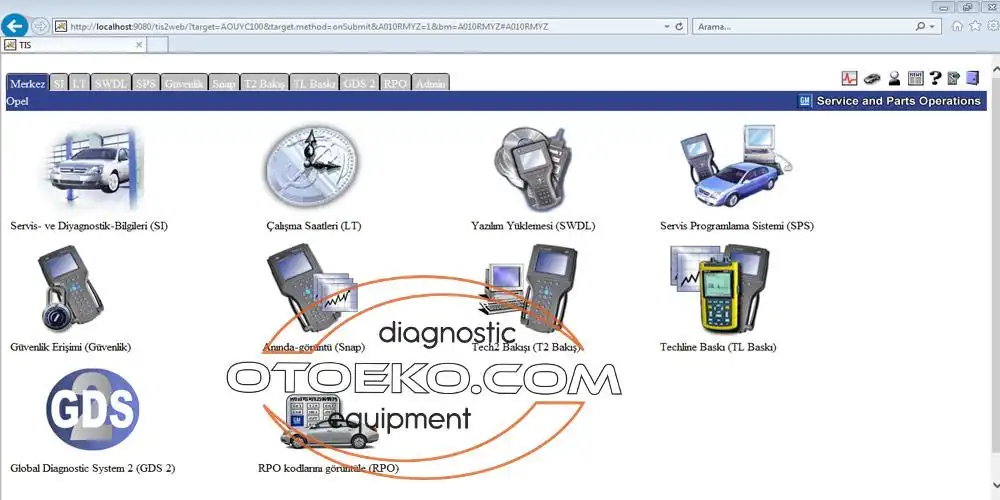 Global TIS Arıza Tespit Yazılımı Opel Chevrolet
